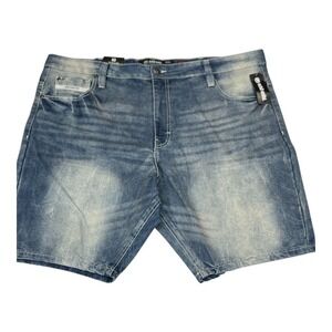 Ecko Unltd Denim Shorts 46 Baggy Y2K Distressed Blue Mens